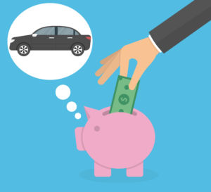 hand dropping money in piggy bank car in bubble.jpg